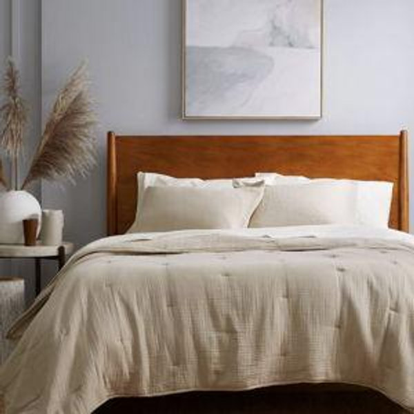 Organic Airy Gauze Quilt | Quince in Dune