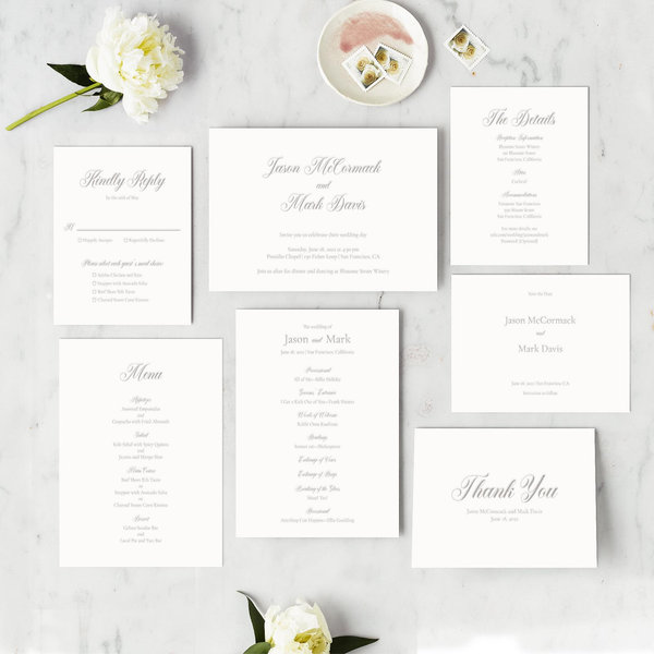 Henderson Type Letterpress | Black | Zola Wedding Invitations