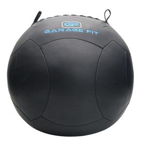 Garage Fit Soft Medicine Ball/Wall Ball/Wallball Plyometrics, Core Training, Cardio Workouts - Ideal for Wall Balls Squats, Lunges, Partner Toss, Slam (Black, 18 lb - 8.2 kg)