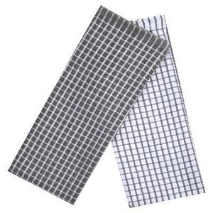 2ct Gray/White Crosshatch Kitchen Towel 16"x26" - Room Essentials™