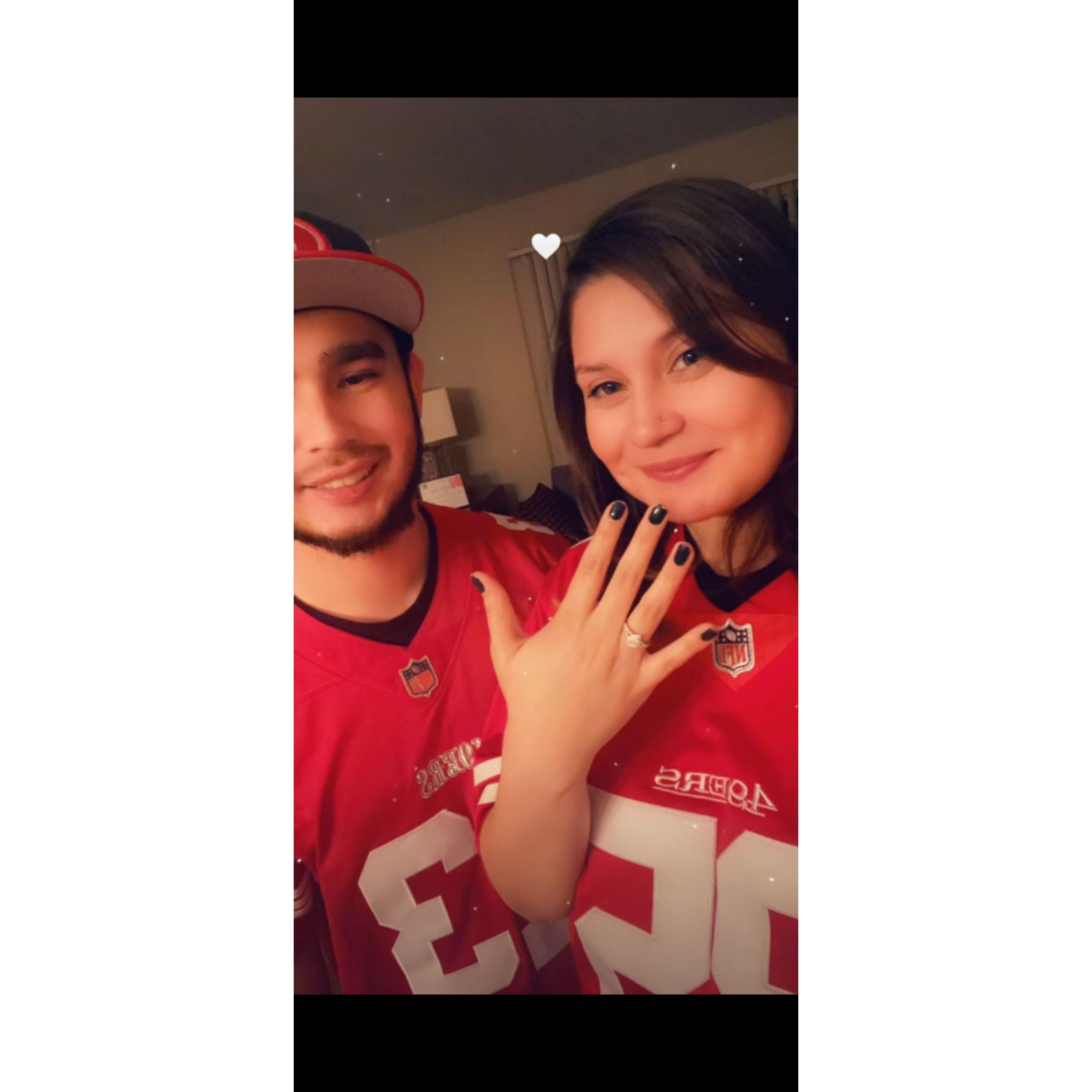 Right after he proposed!