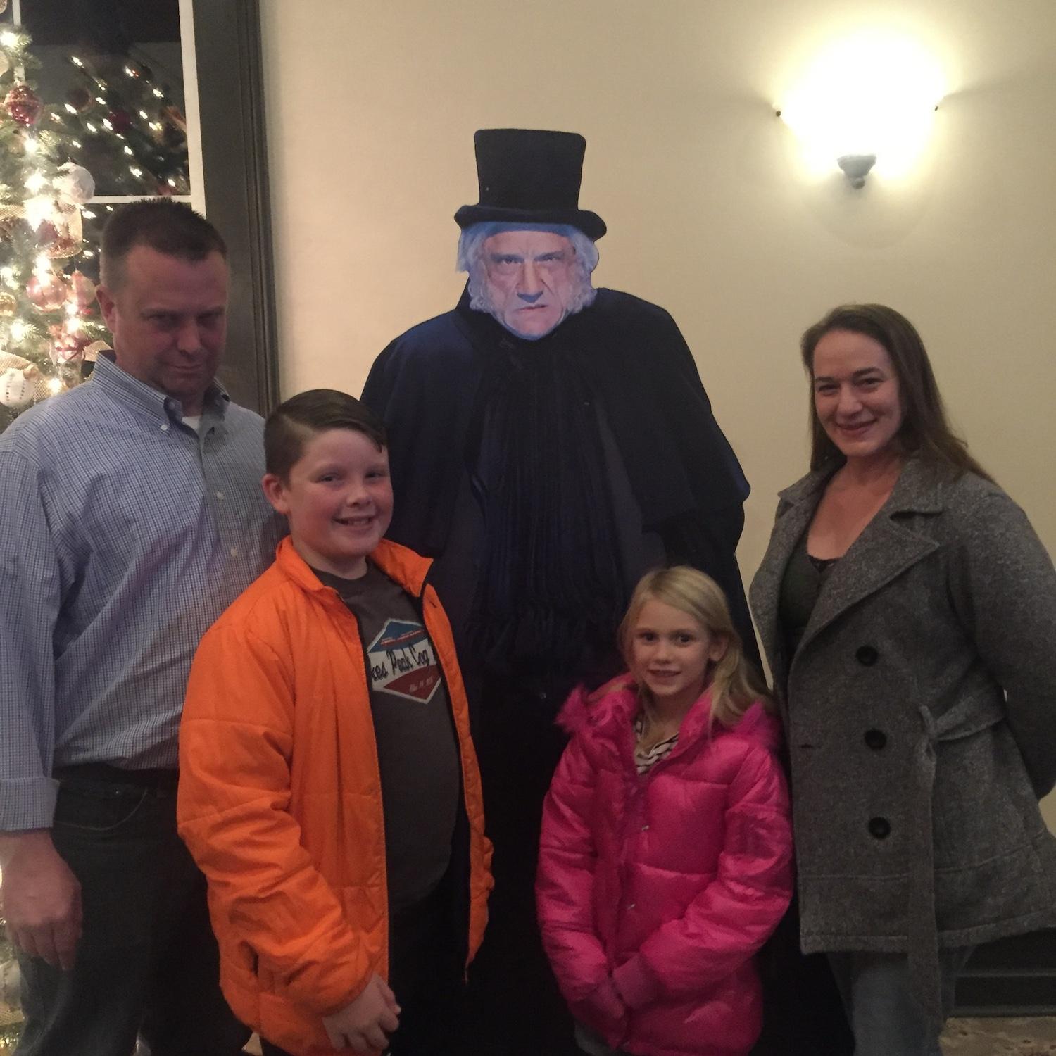 We like to go to the Lyceum Theater in Arrow Rock to see A Christmas Carol - it’s always a wonderful show! Here’s Thad doing his best Scrooge impression!
