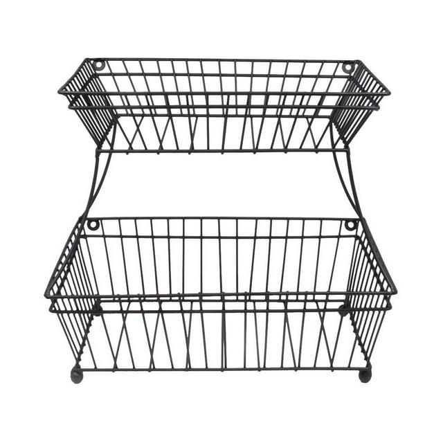 Sorbus 2 Tier Metal Countertop Rack and Fruit Bread Basket