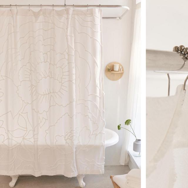 Margot Tufted Floral Shower Curtain