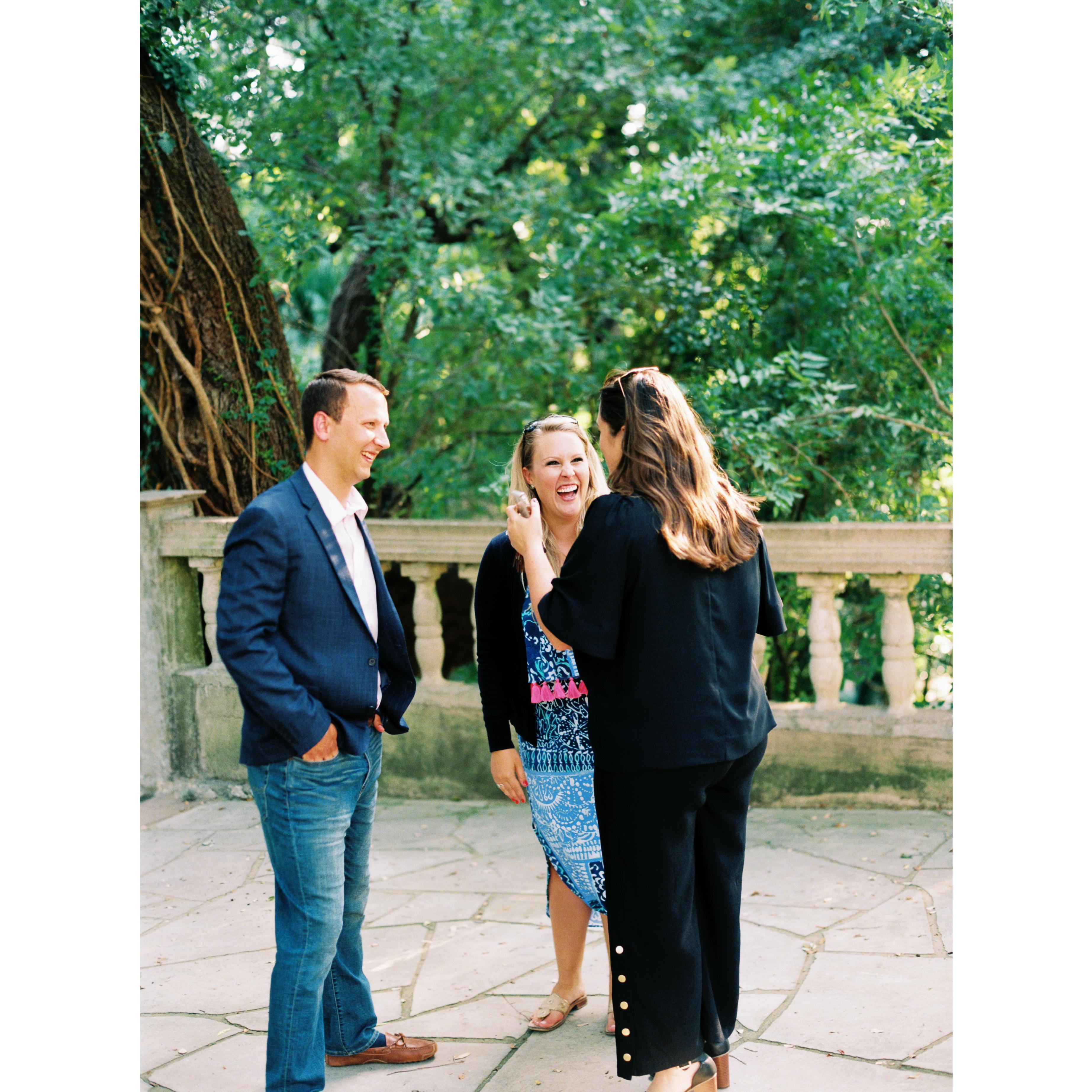 John Aaron couldn't have made the surprise happen without Courtney's friend Dani who was in on it from the very beginning.