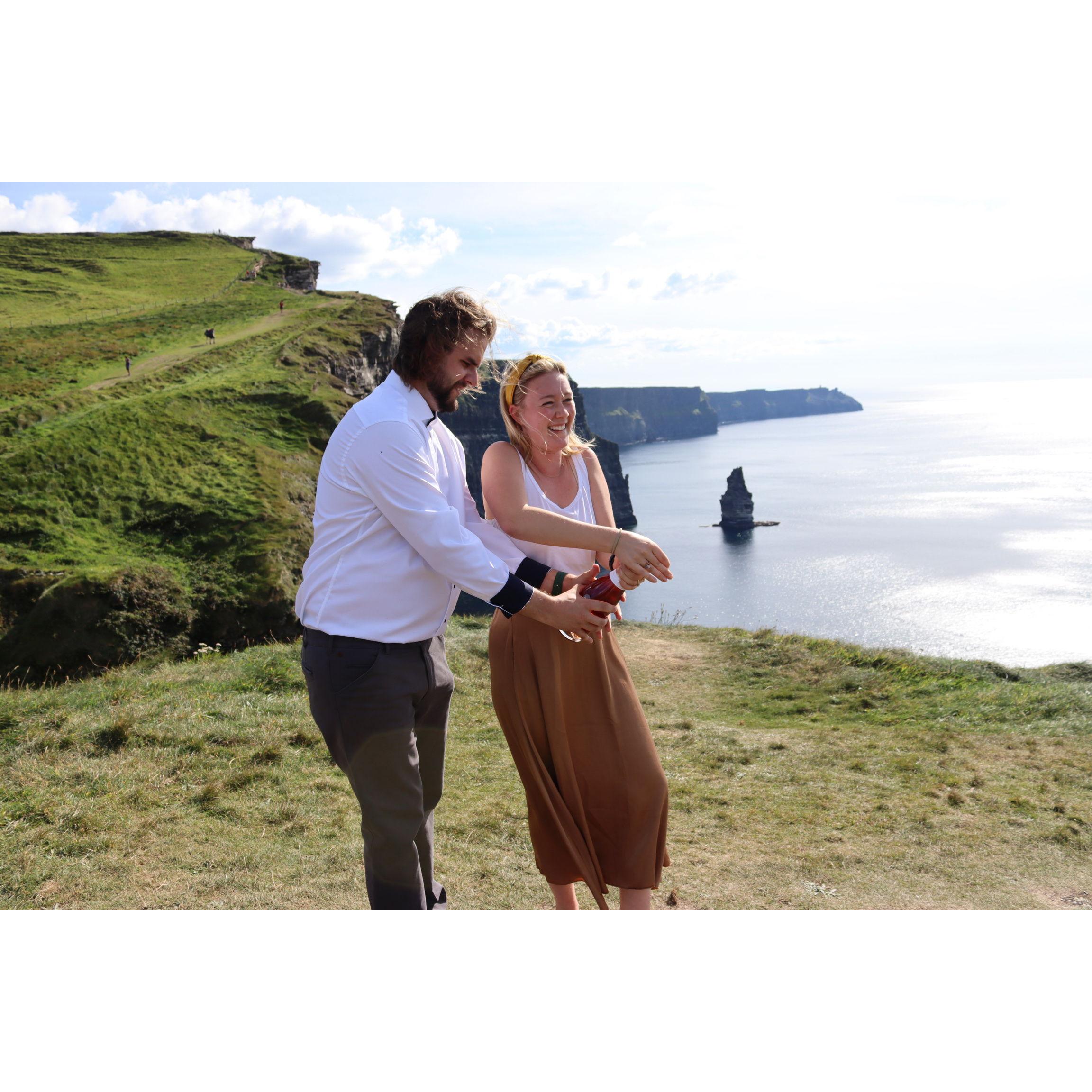 Cliffs of Moher, celebrating our engagement!
