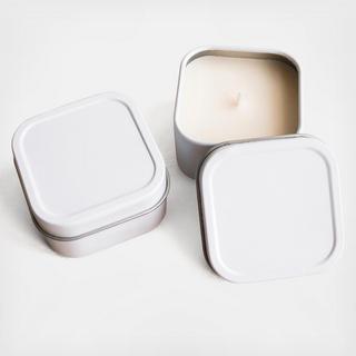 DIY Blank Square Candle Tin, Set of 6
