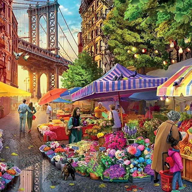 Buffalo Games - Brooklyn Flower Market - 750 Piece Jigsaw Puzzle