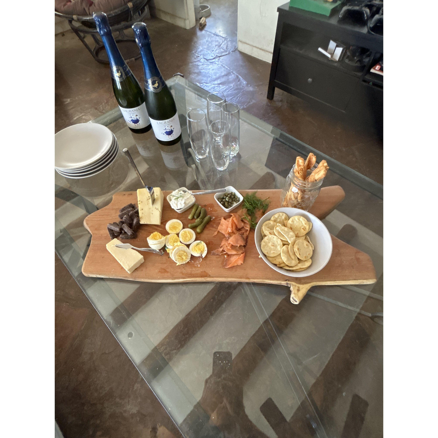 Surprise charcuterie board upon our return to Phoenix