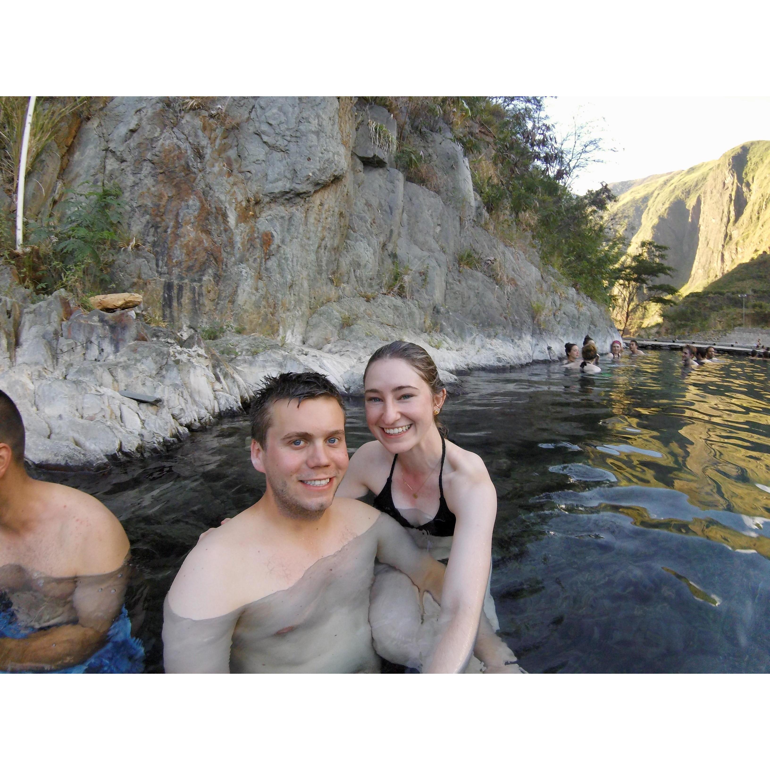 July 2017 - Day 3 of the Salkantay Trek at the Cocalmayo Hot Springs.