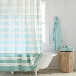DKNY Highline 78-Inch x 54-Inch Stripe Stall Shower Curtain in Sky
