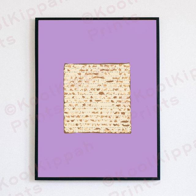 Matzah Poster | Food Art | Minimalist Vector Decor | KoolKippah Prints