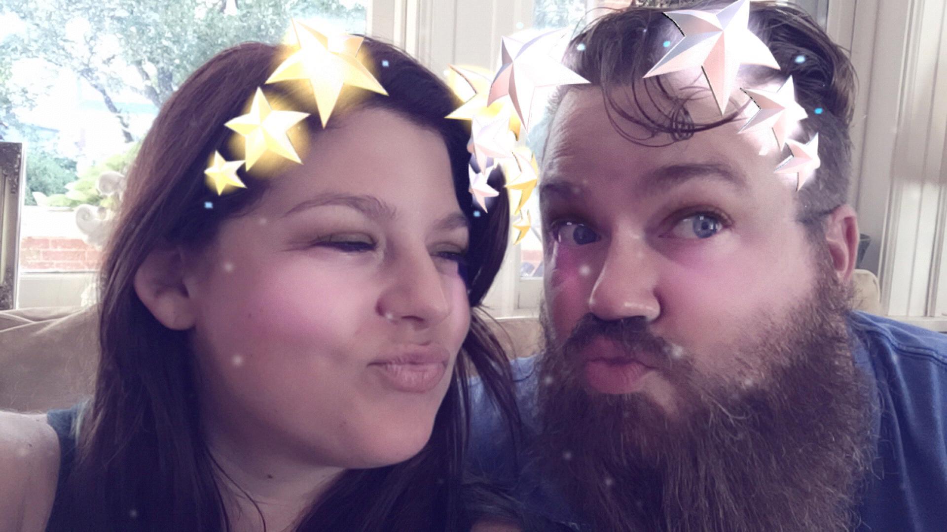 Snapchat filter silliness. Love him so much!