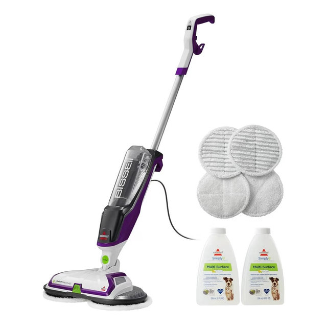 BISSELL® SpinWave Pet Hard Floor Corded Spin Mop Cleaner with Washable mop Pads for Sealed Hard Floors, 20399