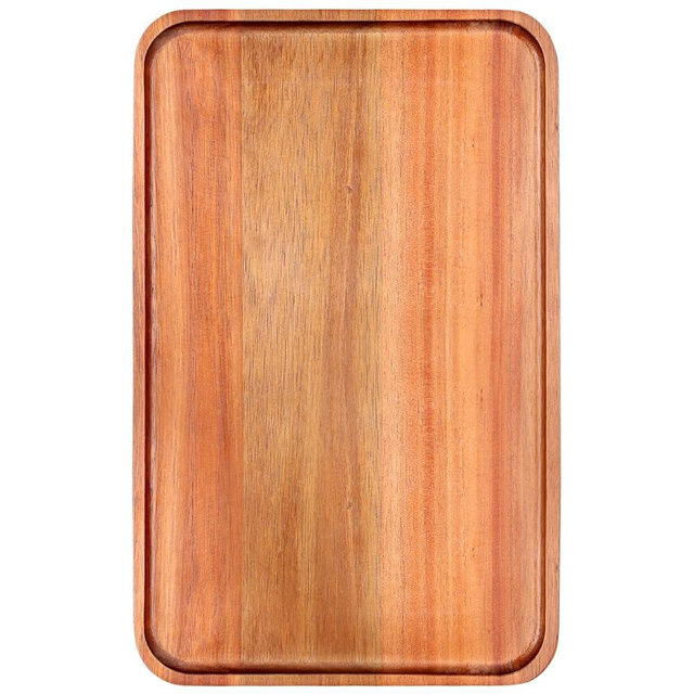 16" X 10" Large Wooden Serving Trays Acacia Wood Charcuterie Boards Rectangular Serving Platters for Cookie, Dessert, Party Food Dish Snack Appetizer Plates Kitchen Platter Tray Cheese Board