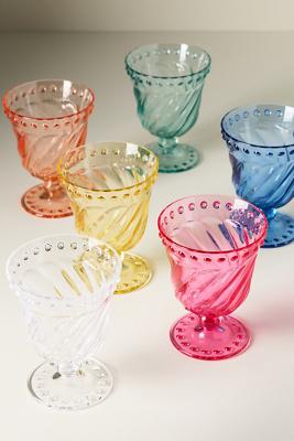 Esther Mixed Acrylic Goblets, Set of 6