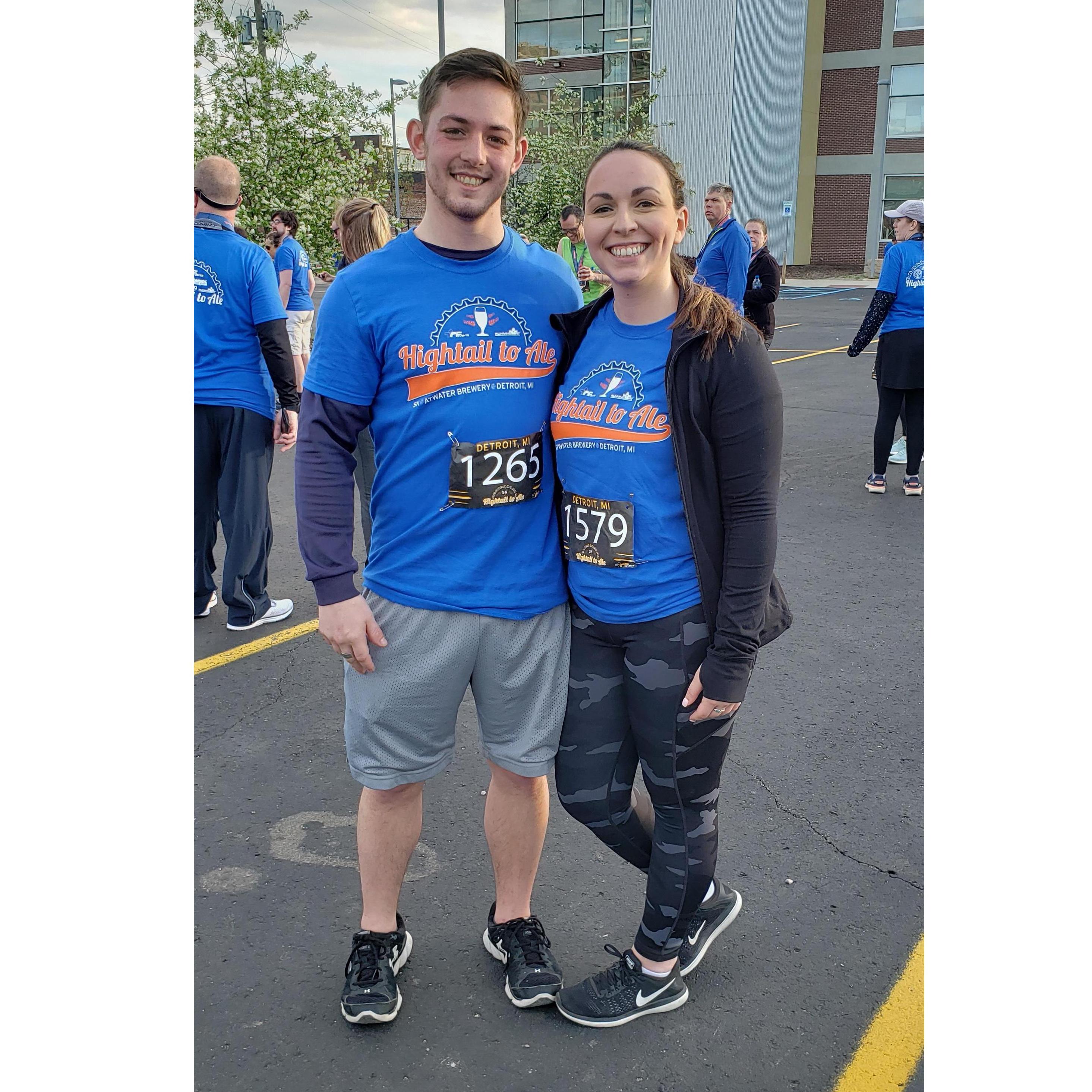 Our first (and last) ever 5K run downtown Detroit 2018