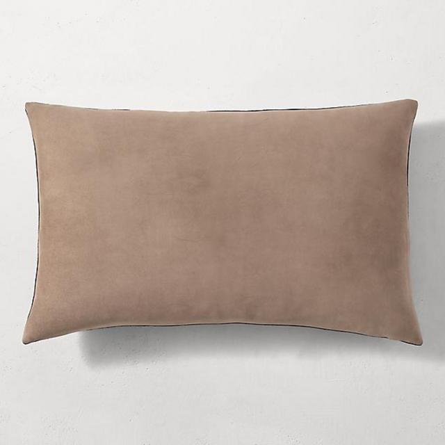 Reversible Suede and Linen Pillow Cover by Kelly Hoppen - Lumbar