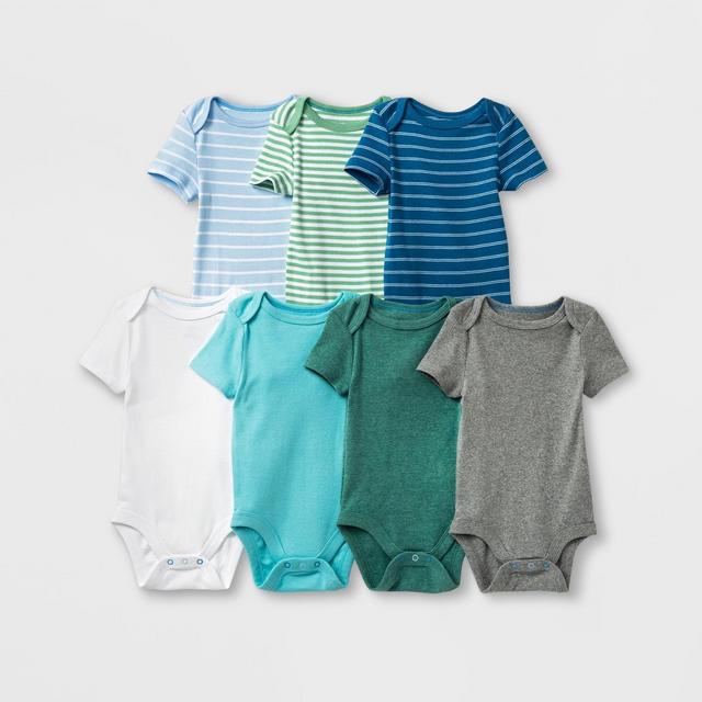 Baby Boys' 7pk Bodysuits - Cloud Island™ Newborn