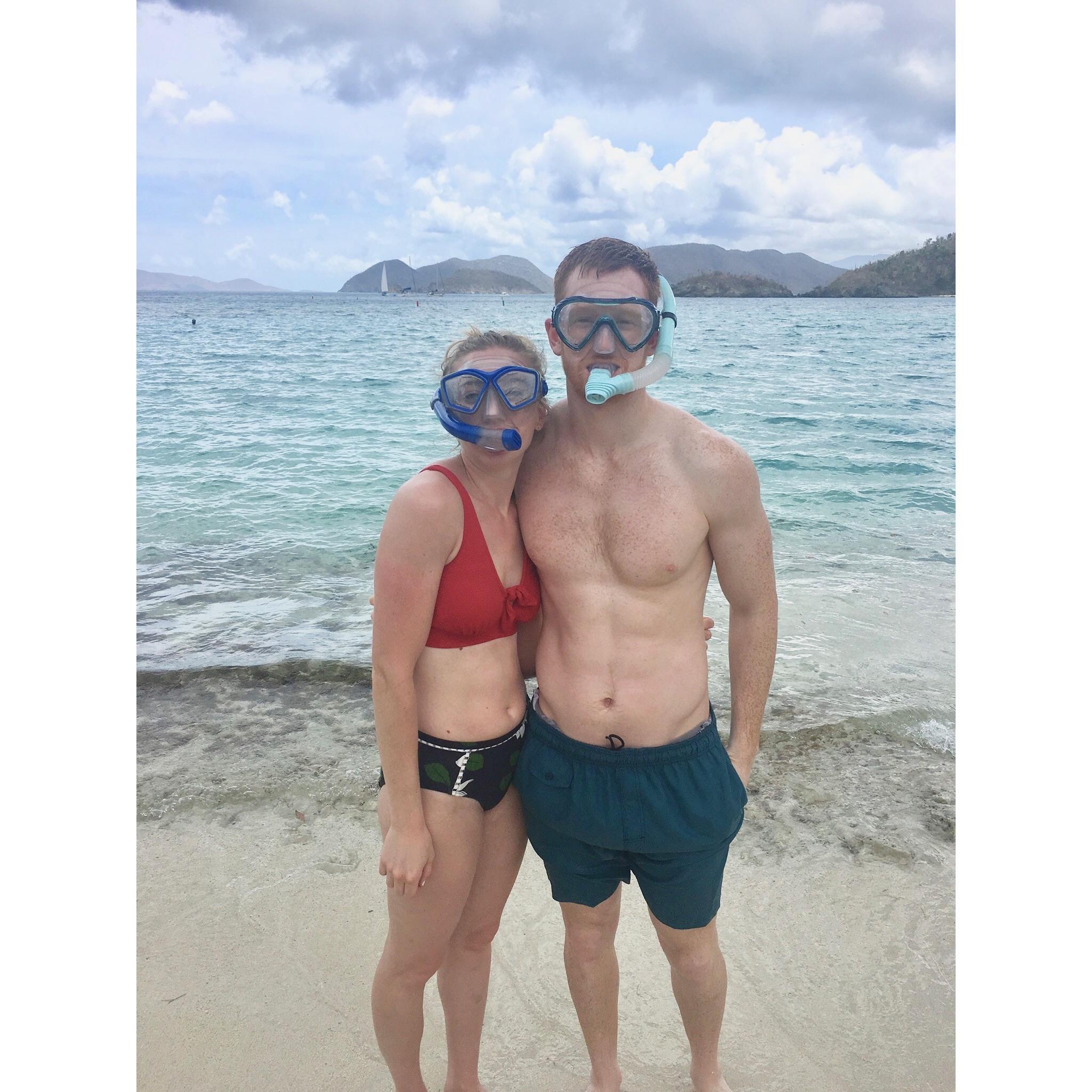 snorkeling with Mackenzie's fam in St. John