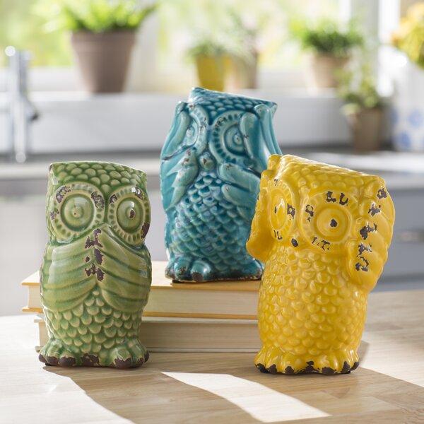 3 Piece Wise Owl Figurine Set