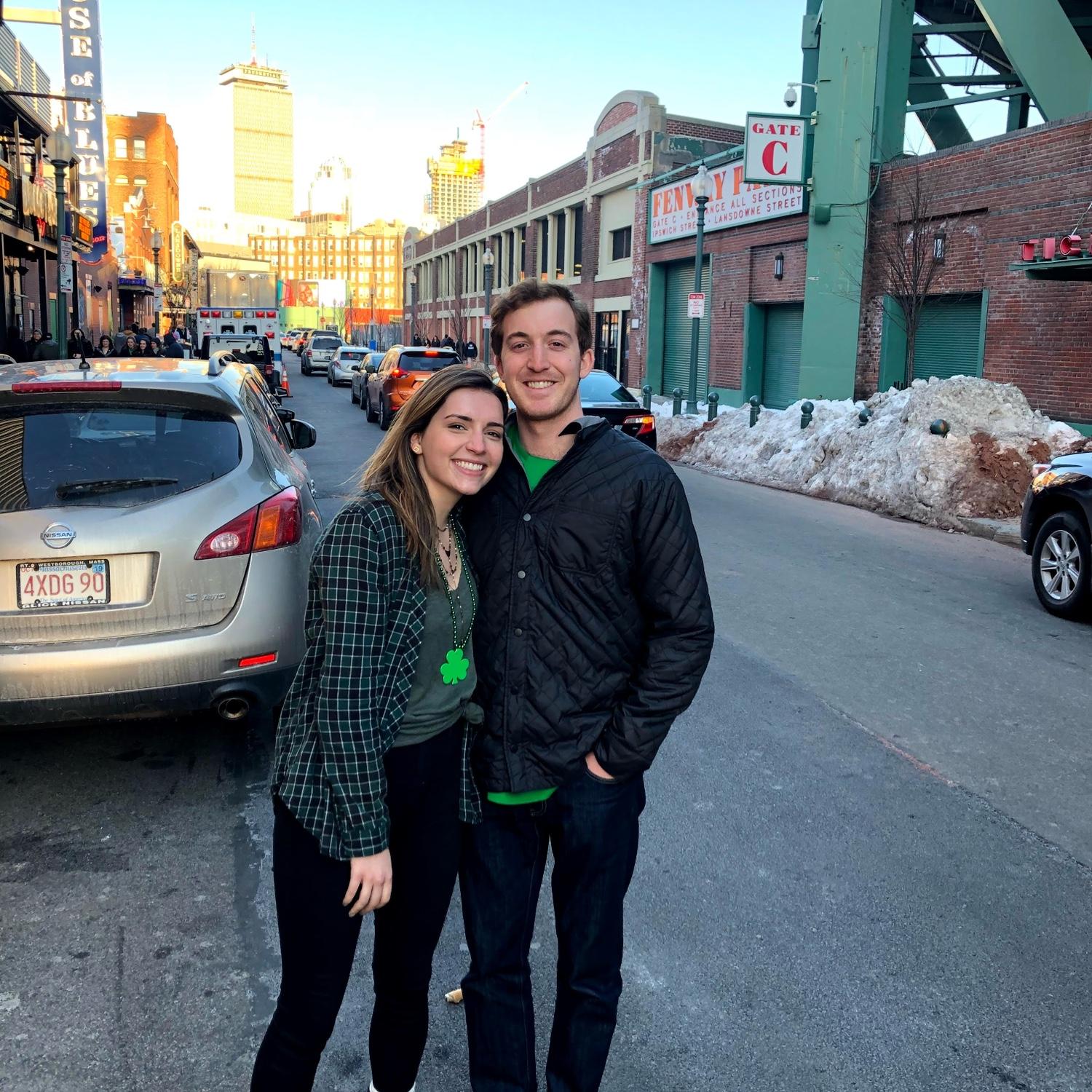 Celebrating Michael's birthday and St. Patty's when he lived in Boston (2018)