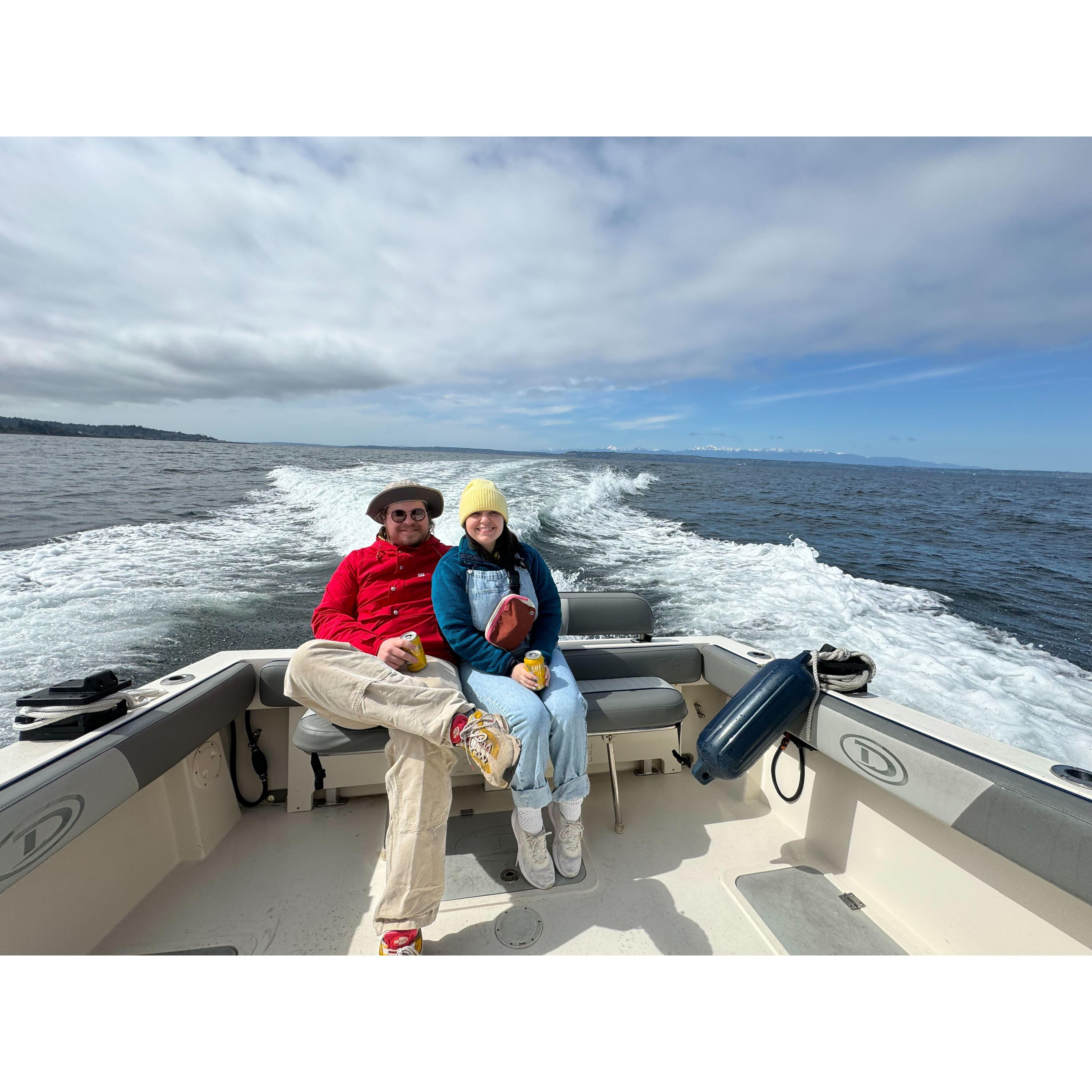 Going boat mode on our weekly boat rides with Anita's fam!