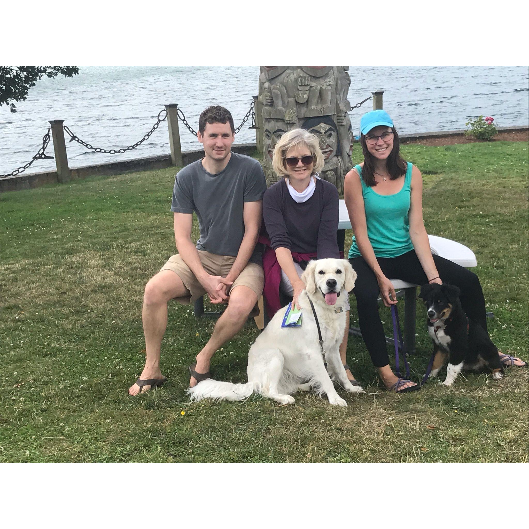 Remy's first time meeting Maggie, Sue, & Joe at a camping trip on the Olympic Peninsula.