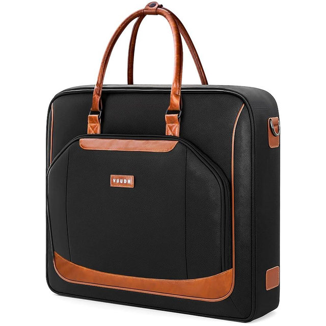 VUUDH Premium Garment Bag for Travel with Wet-Dry Compartment, Adjustable Shoulder Strap, and Luggage Attachment – Fits Suits, Dresses & Essentials