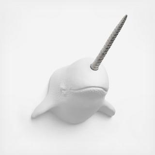 Resin Faux Taxidermy Narwhal Head