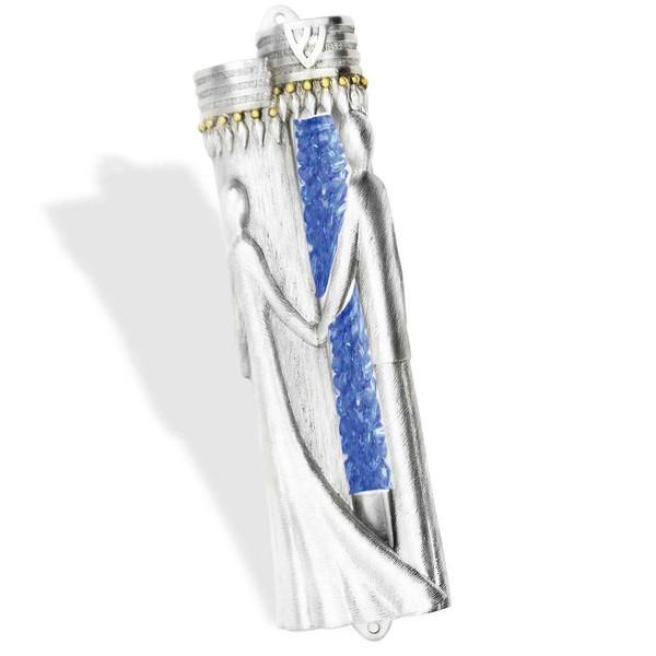 Bride Groom Wedding Glass Mezuzah