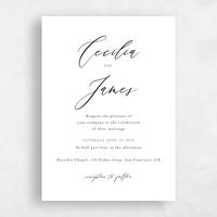 White Wedding Invitation - Seville Portrait