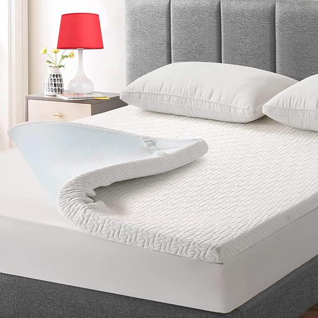 3 Inch King Size Gel Memory Foam Mattress Topper , Cooling Mattress Pad Cover for Back Pain, Bed Topper with Removable Bamboo Cover，Soft & Breathable