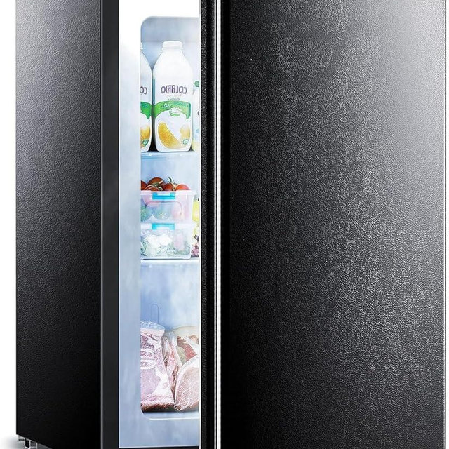 Electactic 3.0 Cu.ft Small Freezer, Mini Upright Freezer with Adjustable Thermostat, Removable Shelves, Reversible Single Door, for Bedroom/Home/Dorms/Apartment, Sanded black