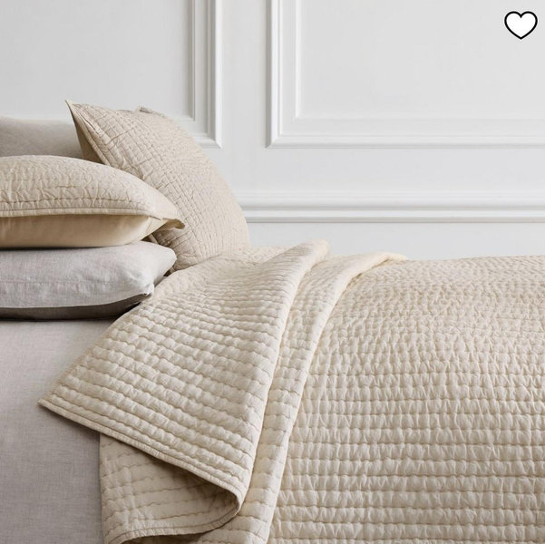 Airy Cotton Voile Solid Quilt- King/ Cal King Sand
