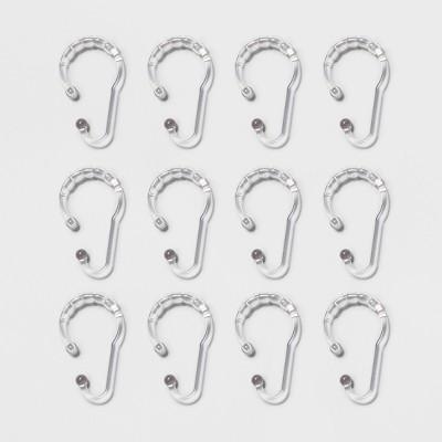 Plastic V Glide Hooks Clear - Room Essentials™
