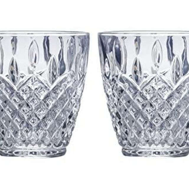 Mikasa Harding Double Old Fashioned Glass, 9.4-Ounce, Set of 4