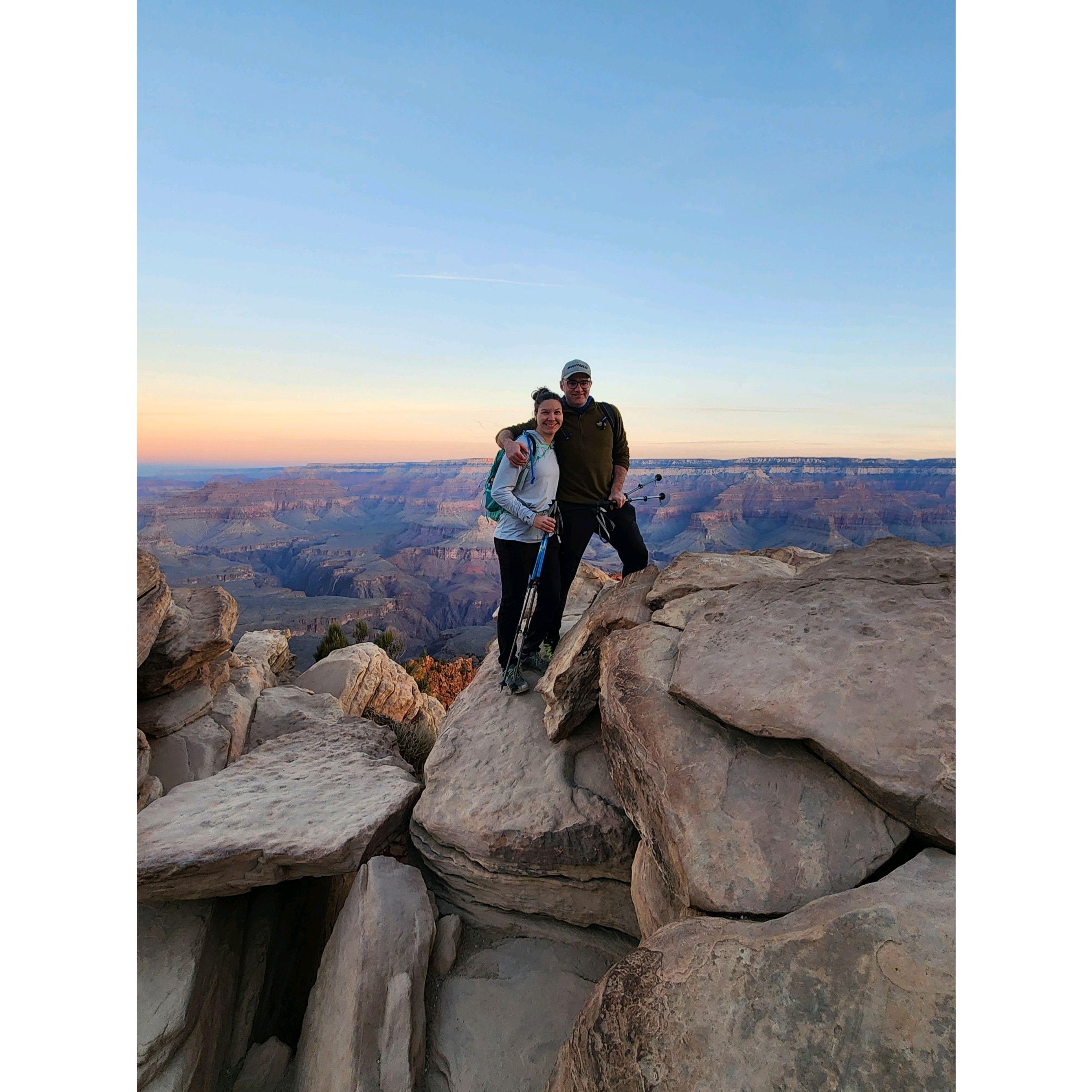 Start of our Grand Canyon hike