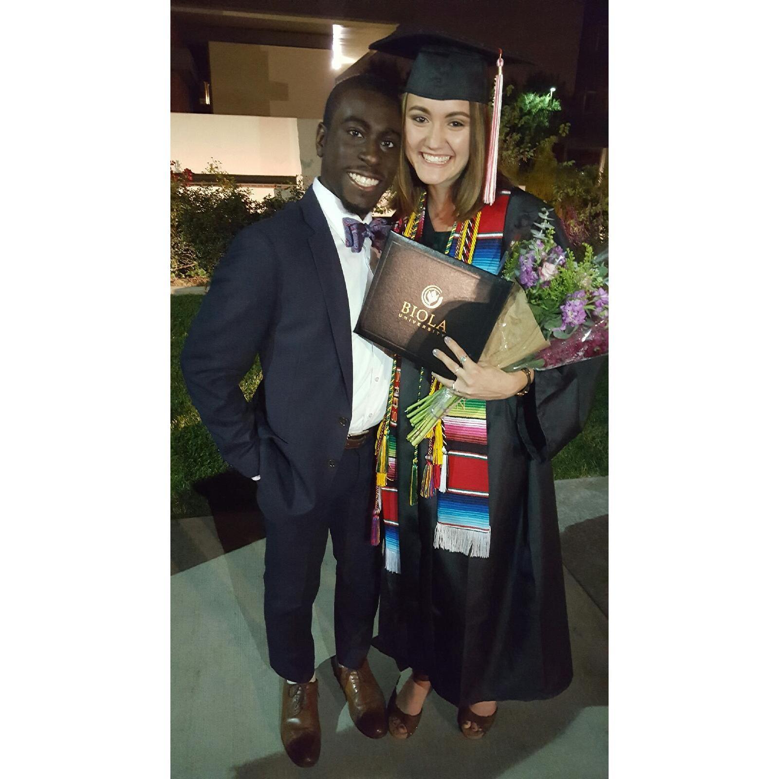 2 months into officially dating, Farnel flew out to CA for McKayla's graduation