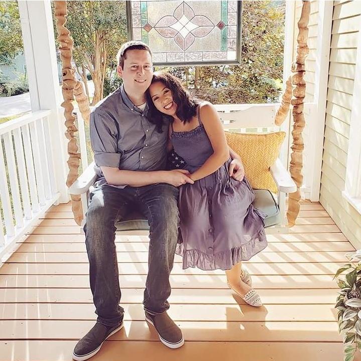 Heaven on earth is in each other's arms on a front porch.