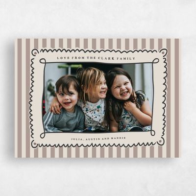 Rich Taupe, Brown Holiday Card - Elara