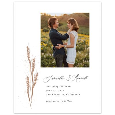 Brown Country Wedding Digital Save the Date - Alder Photo