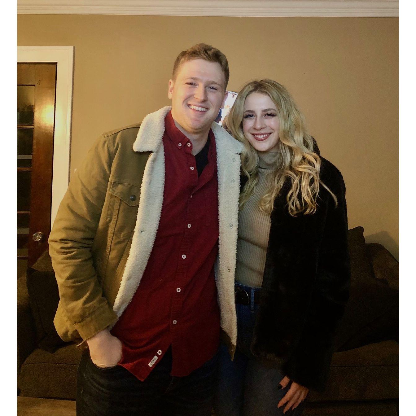 Our first and only pic in our first house together on Hathaway 02/12/21