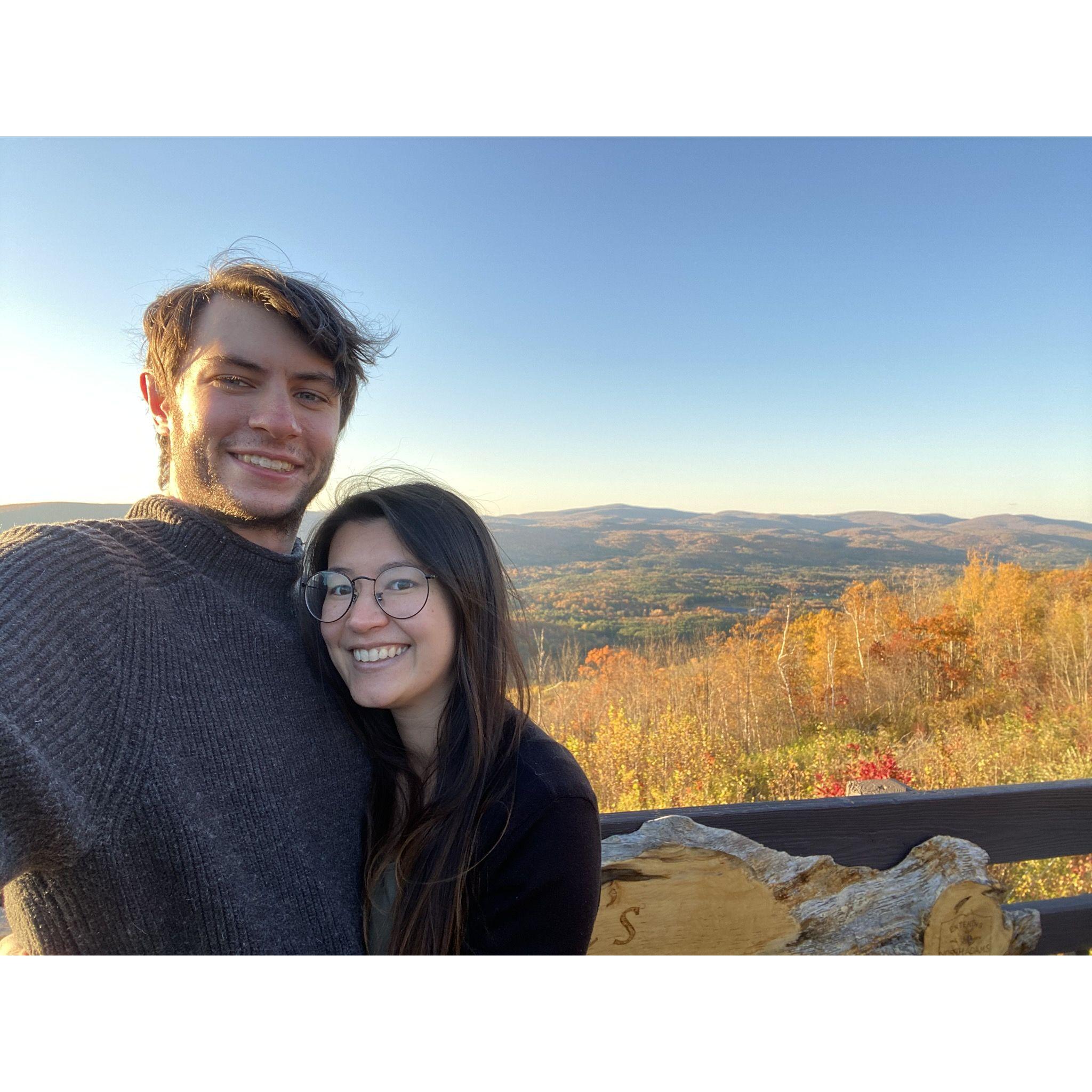 Enjoying the fall foliage in Adams, MA in 2020.