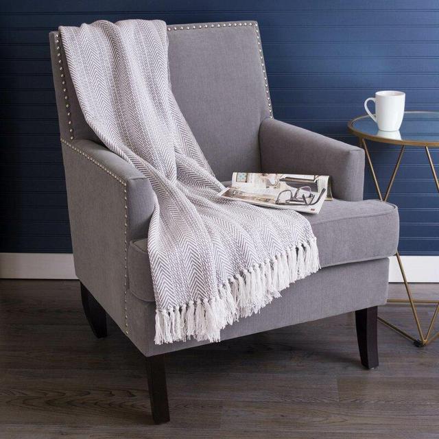 Poff Herringbone Cotton Throw