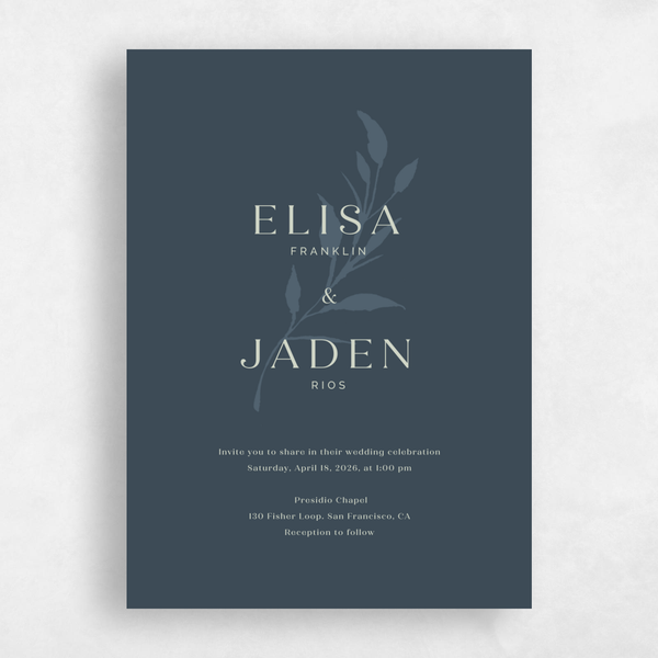 Aneci Classic | Khaki Green | Zola Wedding Invitations
