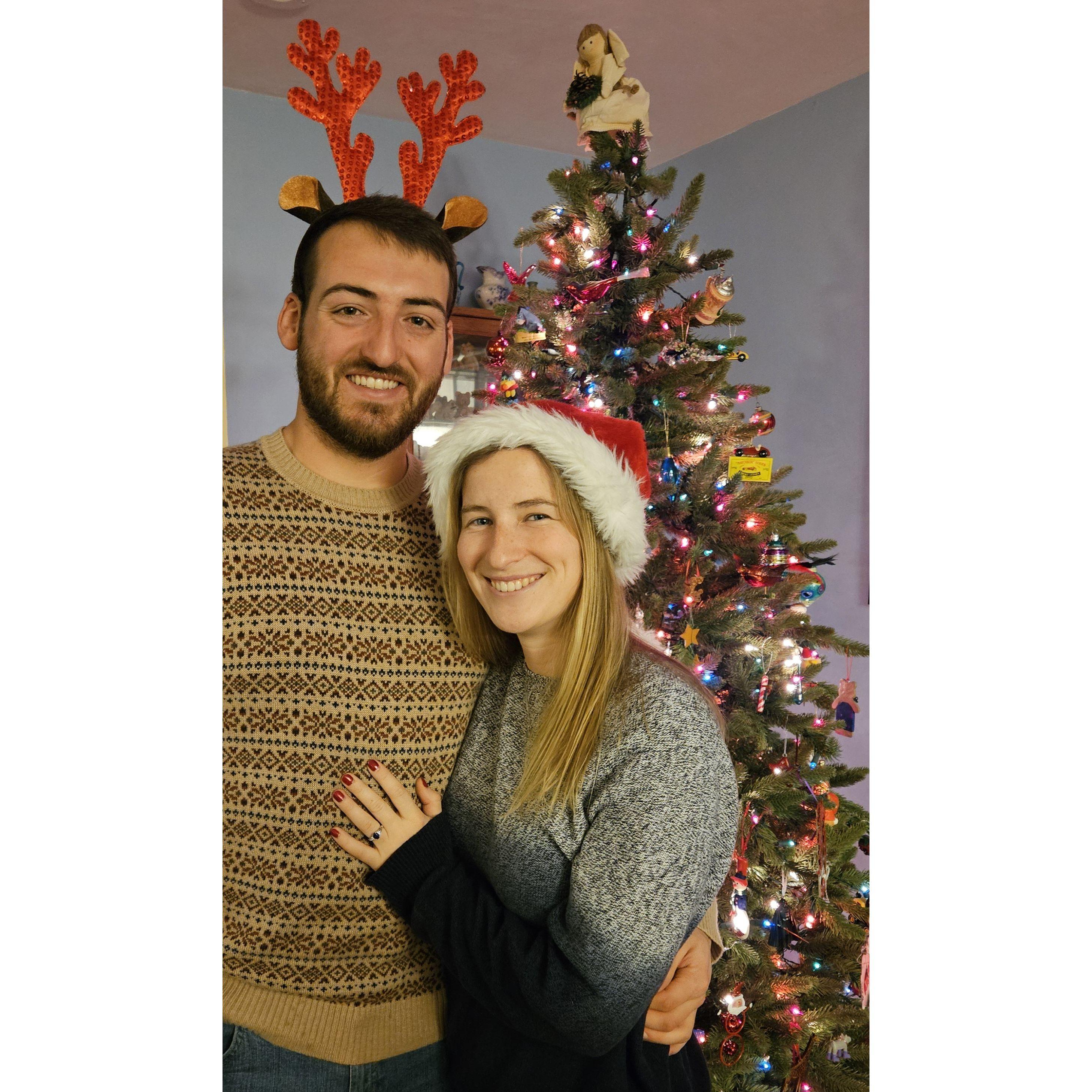 Engaged at Christmas time!
