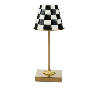 BLACK Check LED Rechargeable Cafe Table Lamp
