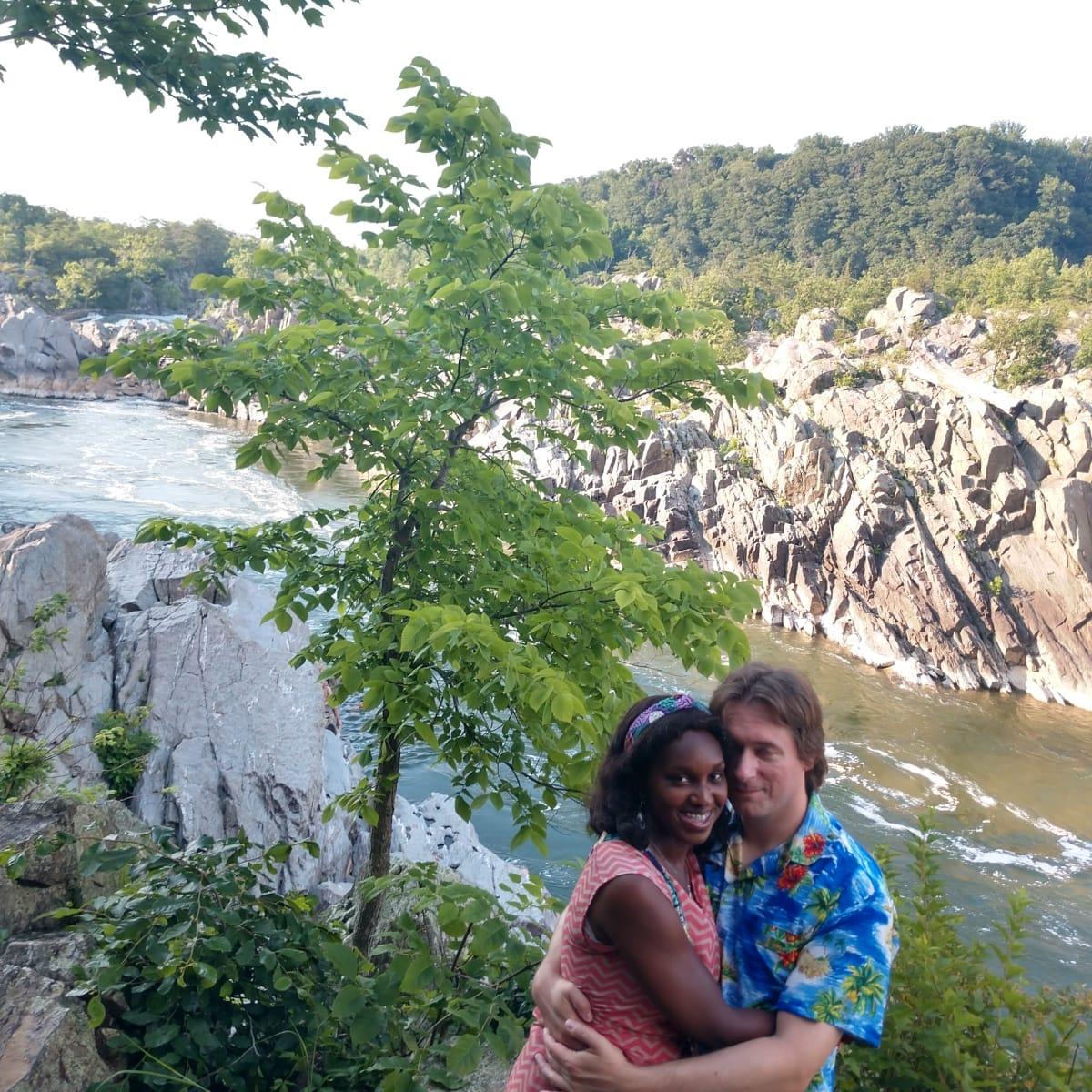 Our early dates at Great Falls, Virginia. Michelle loves waterfalls and Dennis would tag along.