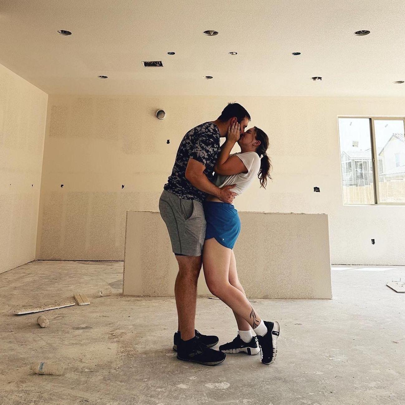 Every Sunday we would go check on the progress of our house being built.